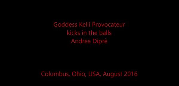  Goddess Kelli Provocateur kicks Andrea Dipre in the balls